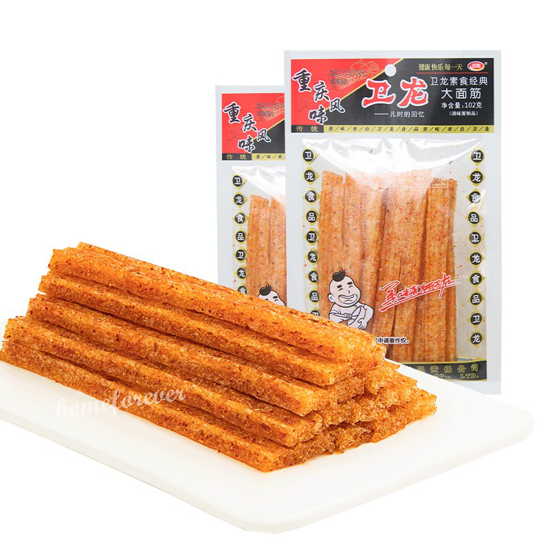 Weilong Hotstrips Latiao 2 Bags Chinese Snack Spicy Foods 卫龙辣条大面筋中国特色食品 Secondary image