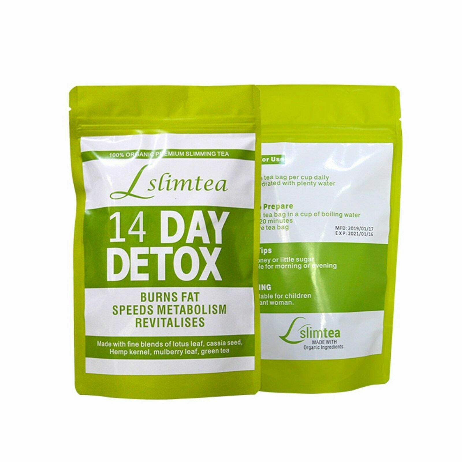 100% Pure Natural Detox Tea 14 Days Organic Slimming Tea Fat Burn Weight Loss Main image