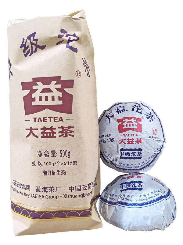 HelloYoung TAETEA Year Menghai Dayi Jia Ji Tuo Cha Pu-erh Tea Tuo Raw Pu'er Tea 500g
