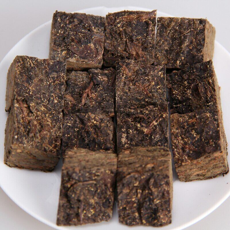 HelloYoung Anhua Instant Hey Cha Mini Fu Zhuan Golden Flower Chinese Teas Tuocha 200g