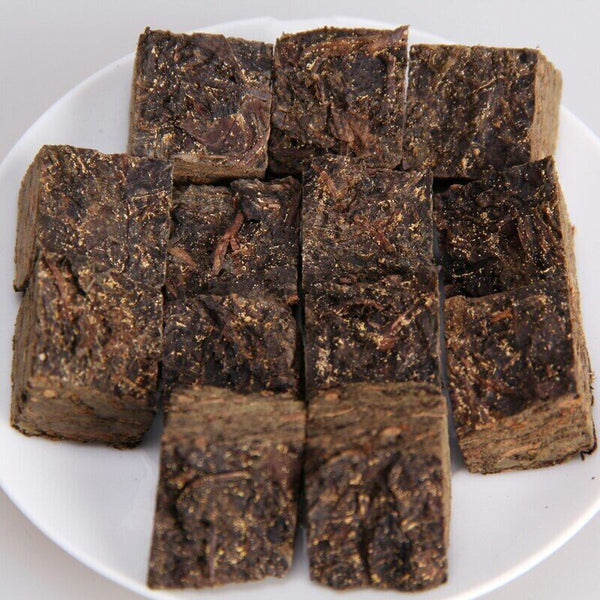 HelloYoung Anhua Instant Hey Cha Mini Fu Zhuan Golden Flower Chinese Teas Tuocha 200g