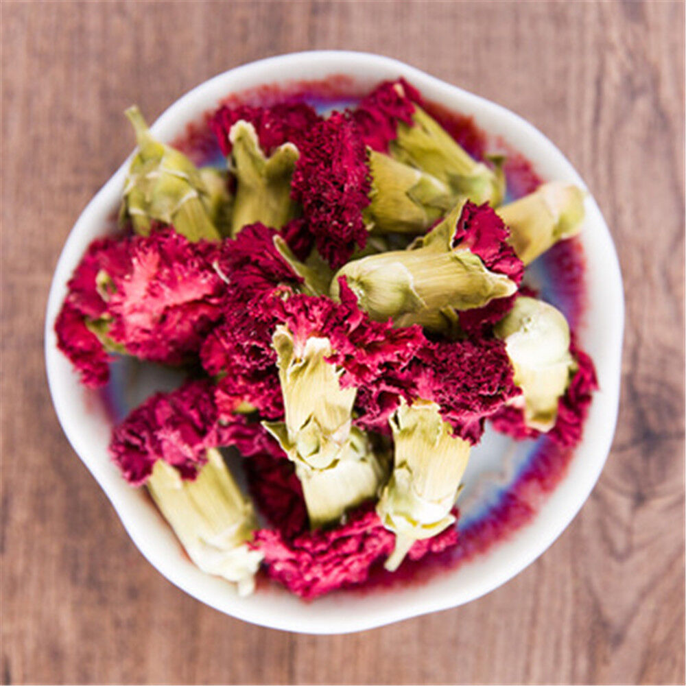 HelloYoung Dried carnation flowers Natural tea vegetarian edible cooking biodegradable Secondary image