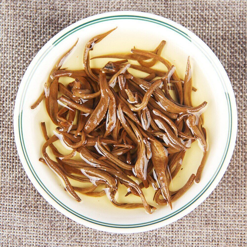 HelloYoung TeaYunnan Golden Spiral Chinese Black Tea Dianhong Red Single Bud Red Tea 250g