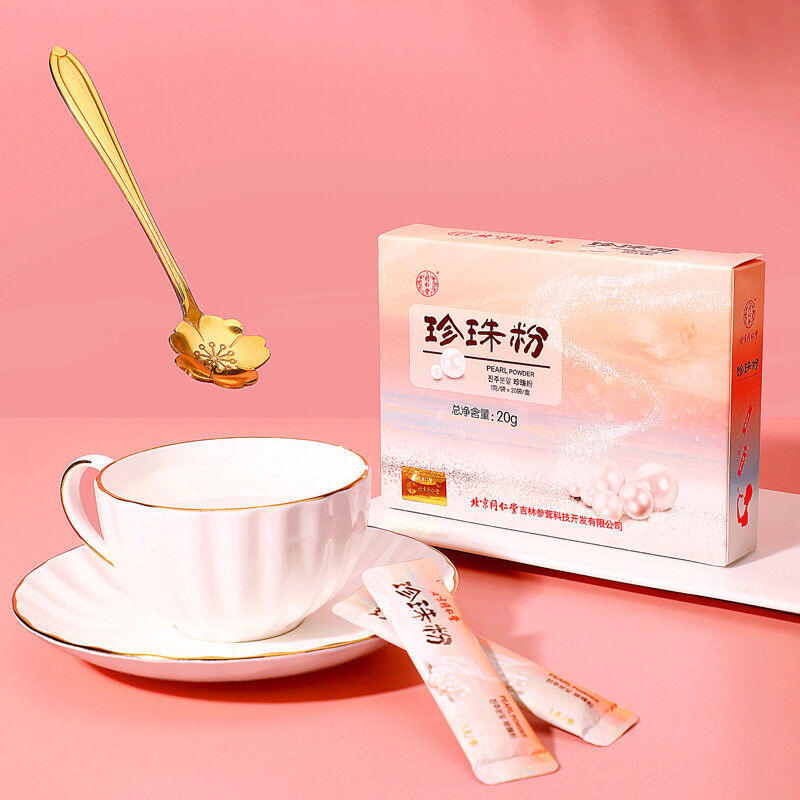 HelloYoung Pearl Powder Tongrentang Zhenzhufen Natural Herbal Tea同仁堂珍珠粉天然健康茶内服外用面膜 Main image