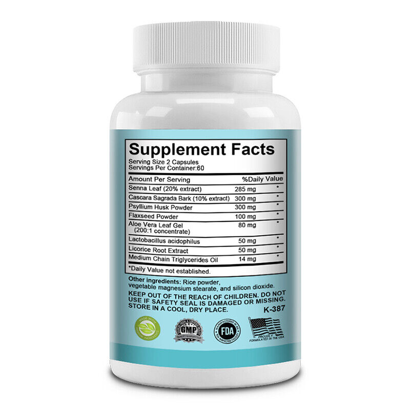15 Day Cleanse Colon Cleansing Capsules Gut and Colon Support  30 Capsules