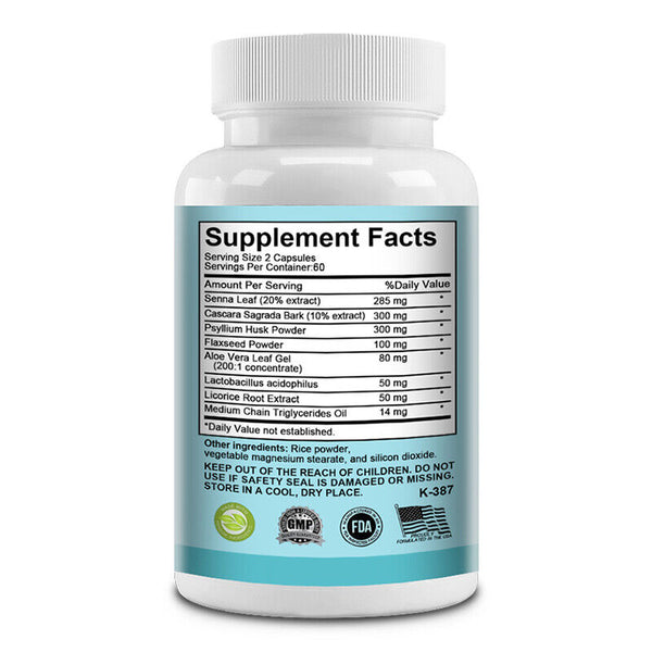 15 Day Cleanse Colon Cleansing Capsules Gut and Colon Support  30 Capsules