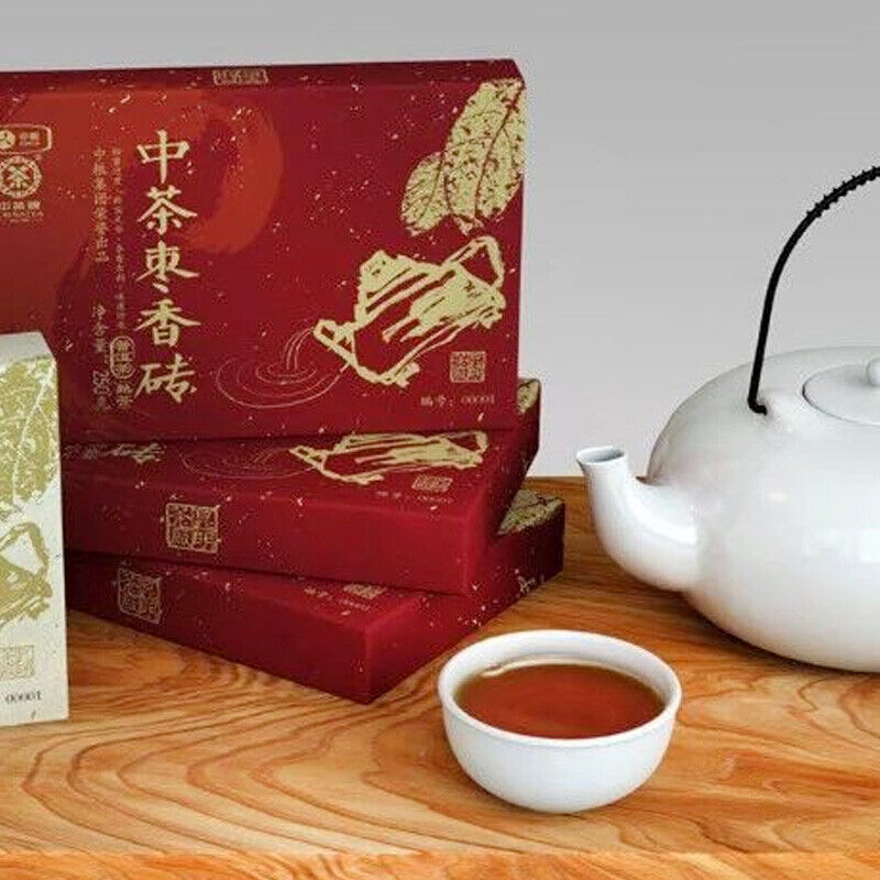 HelloYoung CHINATEA Jujube Fragrant Brick Pu'er Tea Zhong Cha Yunnan Ripe Puer 250g