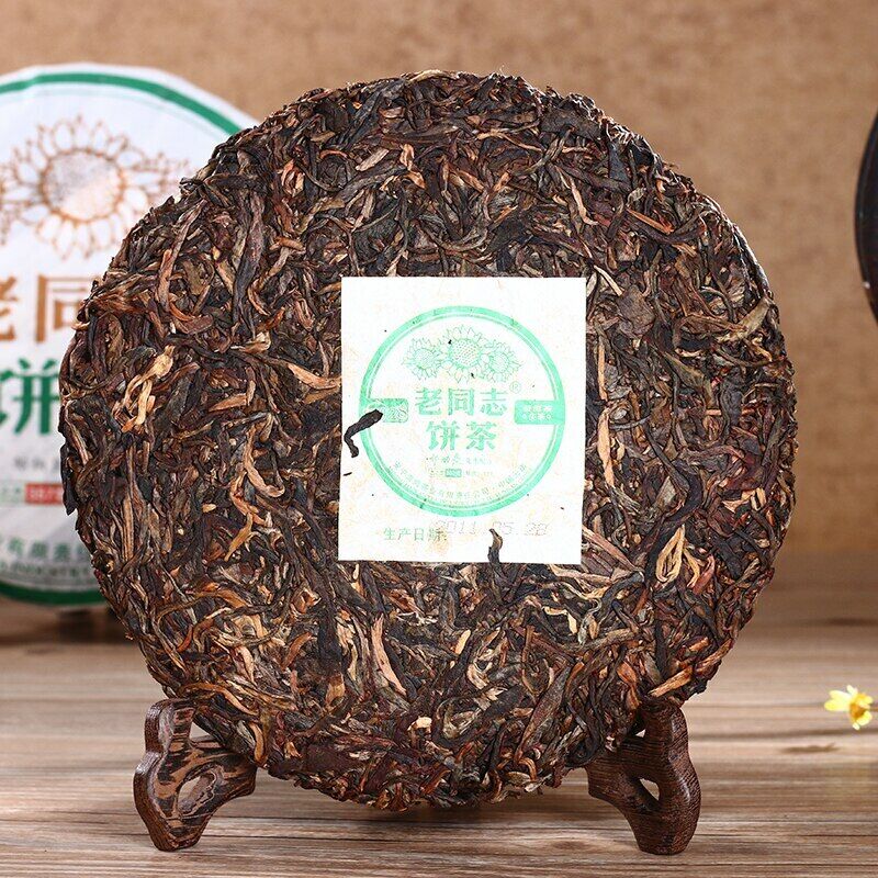 HelloYoung Year Shen Puer Tea Haiwan Old Comrade 9928 Batch 121 Raw Puer Tea 357g