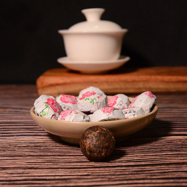 Yunnan Puer Tuo Red Rose Flower Flavor Mini Tuo Cha Ripe Pu'er Tea 500g