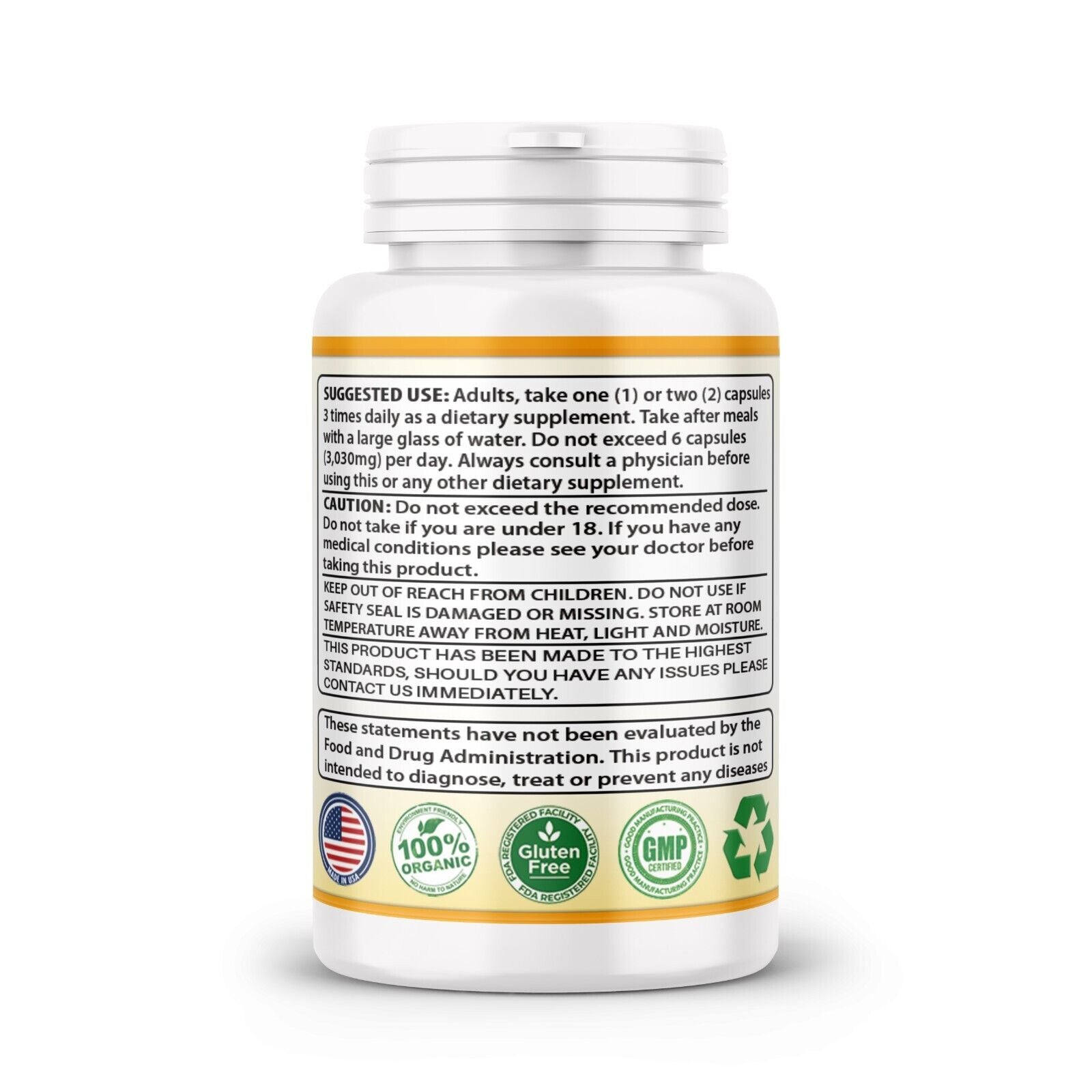 Triple Strength Capsules Turmeric Curcumin with Ginger 120 and Bio pepper 2600mg
