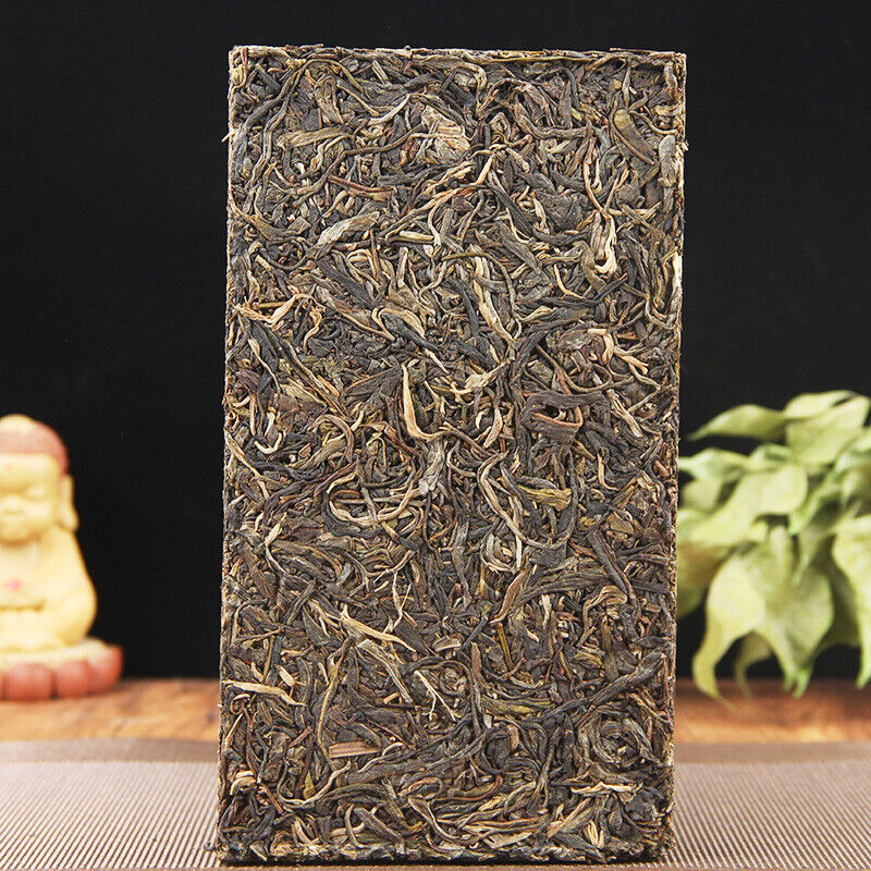 HelloYoung Kong Que Qing Zhuan Shen Puer Tea Brick Peacock Green Brick Raw Puer 1000g Secondary image