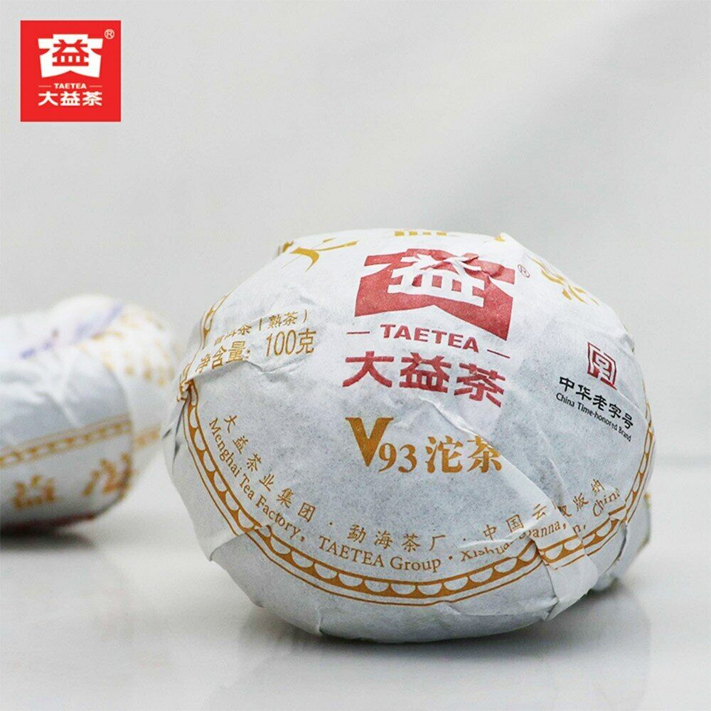 HelloYoung TAETEA Chinese Yunnan Ripe Pu'er Tuo Tea V93 Shu Pu'er Tuocha 100g