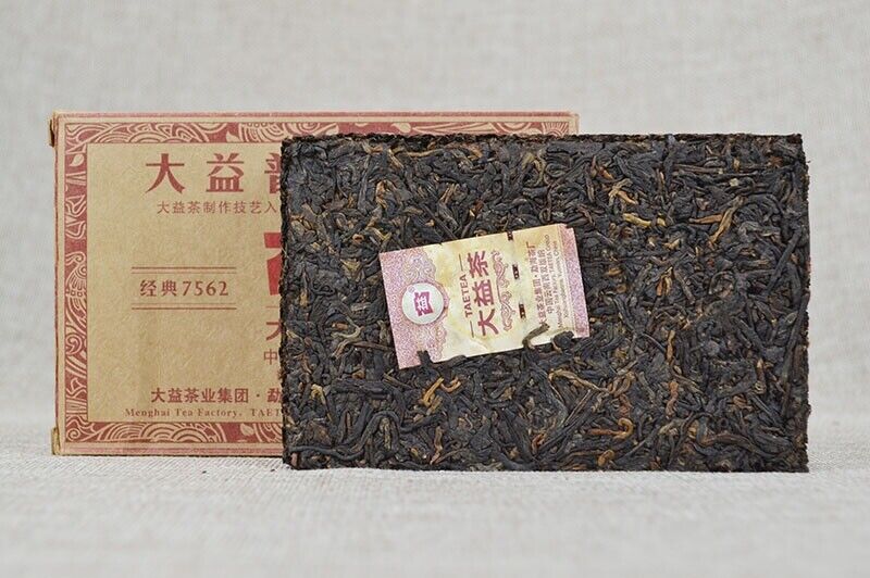 HelloYoung Yunnan Menghai 7562 TAETEA Dayi Tea Pu-erh Brick Tea Ripe Puer Tea 250g