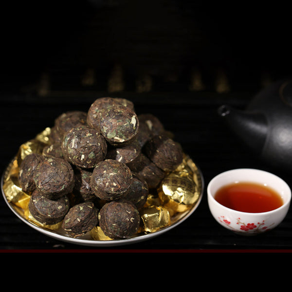 Genuine Puerh Tea Black Tea 500g/1.1LB Pu'er Ripe Tea Glutinous Rice Fragrance
