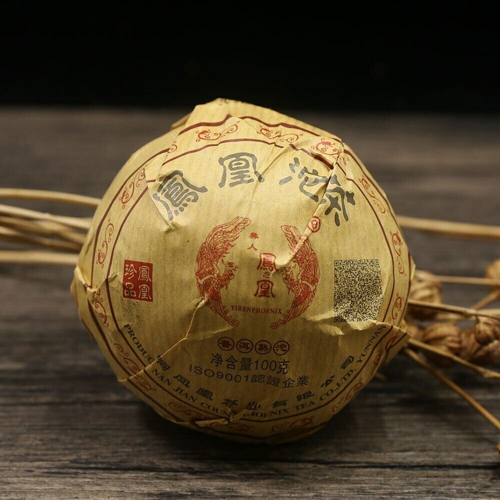 HelloYoung Liren Phoenix Tuocha Shu Puer Tea Health Ripe Pu Erh Tea 100g