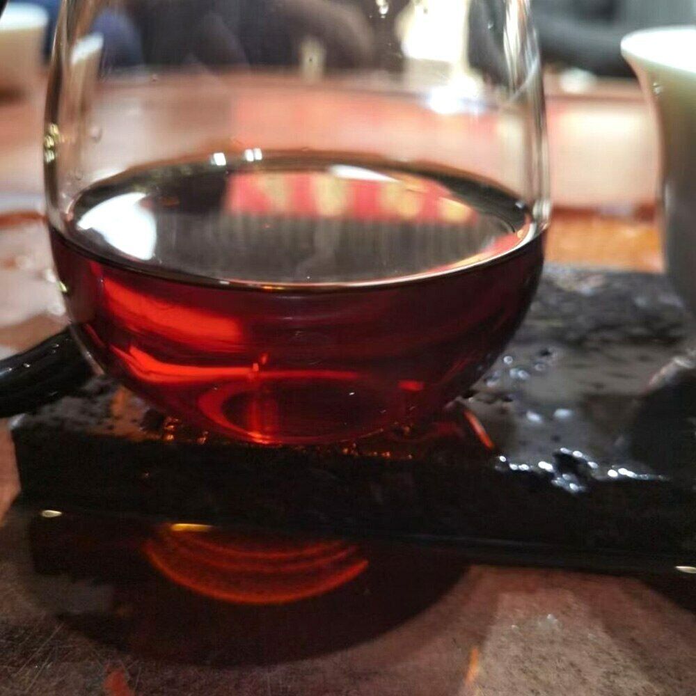 HelloYoung Chinese Tea 7576 QiZiBing Shu Puerh Tea FuHai Ripe Pu-erh Tea Cake 357g