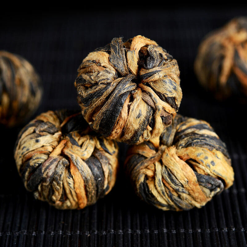 HelloYoung TeaSupreme Yunnan Black Tea Dianhong Dragon Pearl Dian Hong Ball Buds 250g Tin Main image