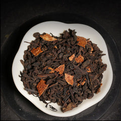 HelloYoung Yunnan Small Puerh Tea Cake Tangerine Peel Pu'er Tea Chinese Puer Black Tea 500g