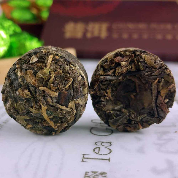 HelloYoung Glutinous Rice Raw Pu'er Mini Tuocha Pu erh Tea Shen Puer Gift Pack 90g