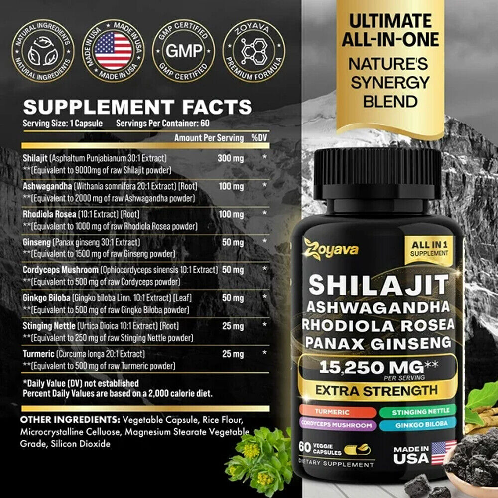 Natural Dynamic Vitality Bundle -Sea Moss Multivitamin & Shilajit Power Combo