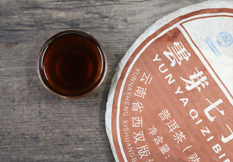 HelloYoung Yunnan Pu-erh Premium YUN YA QI ZI BING CHA Puer Ripe Shu Cake Tea 400g