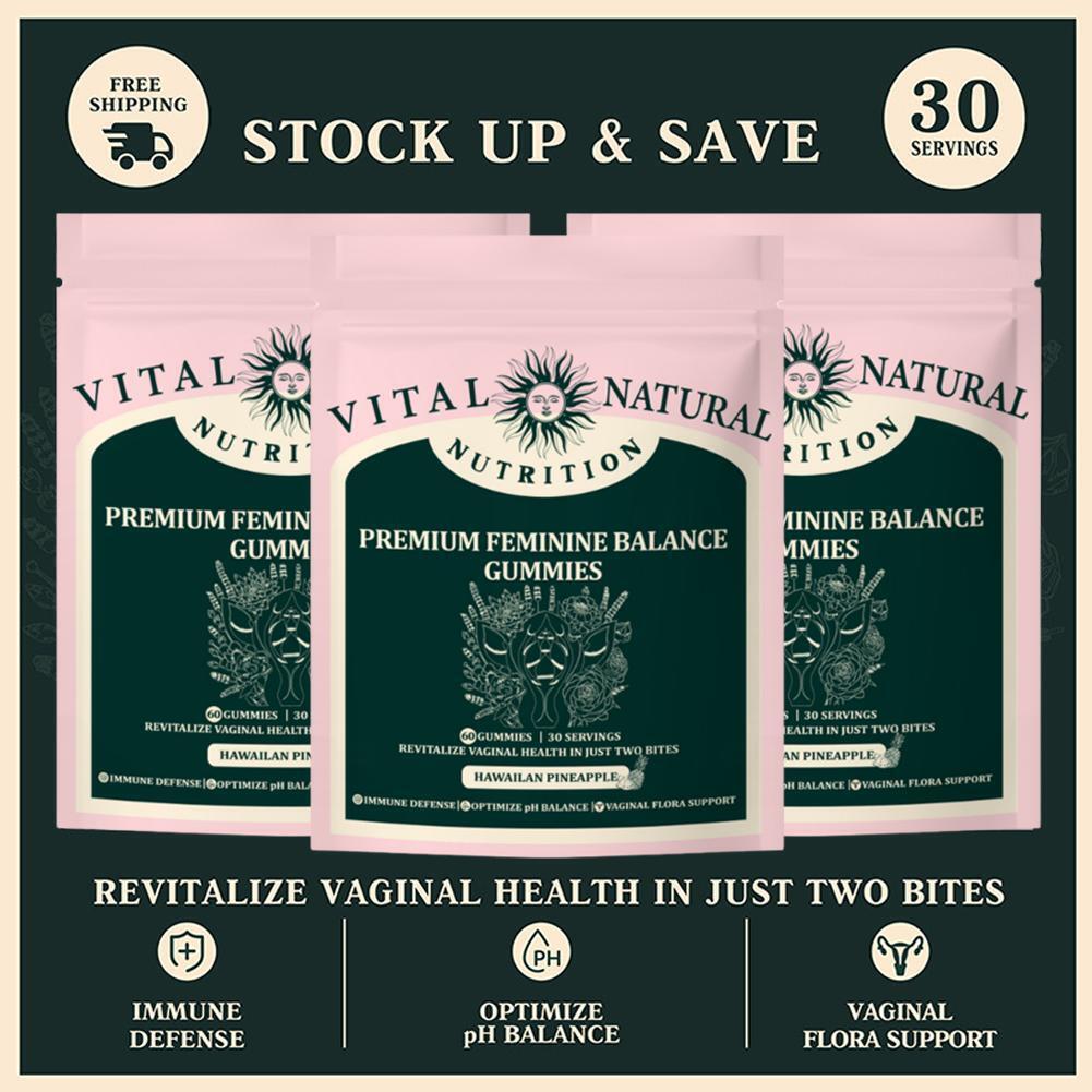 Premium Feminine Balance Gummies - for Women’s Health & Wellness 60 Gummies'