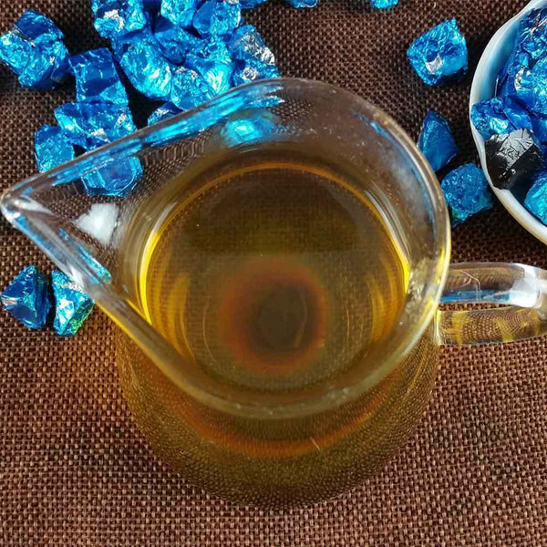 HelloYoung Puer Raw Chagao Blue Foil Packing Pu-erh Shen Tea Cream Cha Gao Sheng Resin