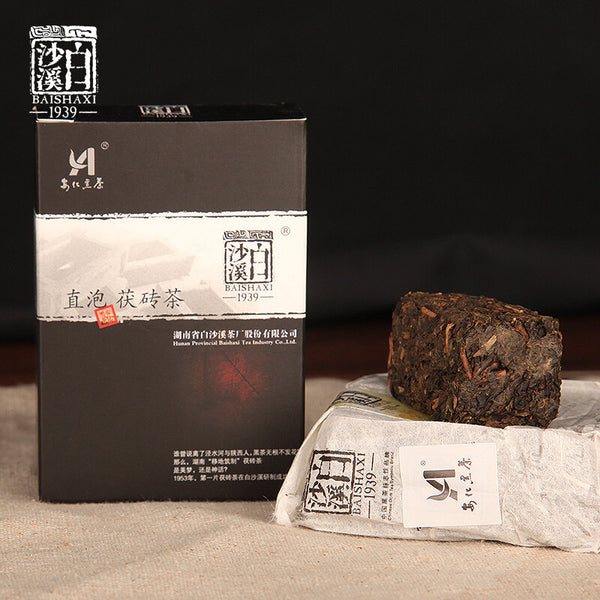 240g Hu Nan Baishaxi Instant Assorted Black Tea Brick  Anhua Dark Tea