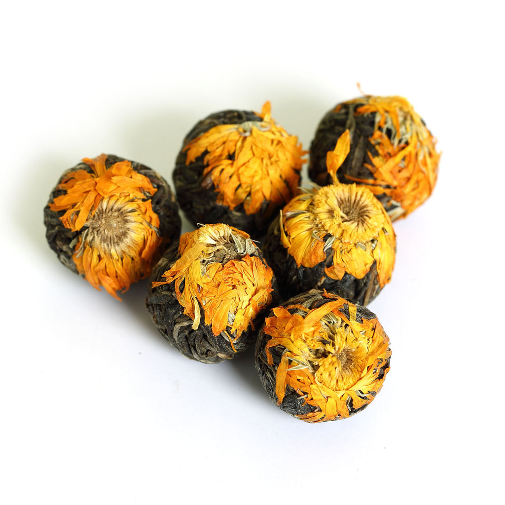 HelloYoung HELLOYOUNG 100g Calendula Officinalis Yunnan Pu'er Puerh Tea Raw Ball Tuo