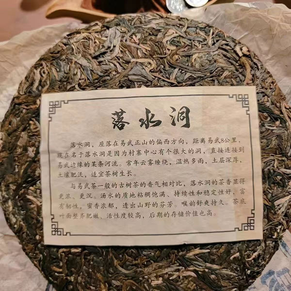 357g Yiwu Aged Pu-erh Raw Tea Old Puerh Raw Tea Cake Ancient Tree Pu'er Tea