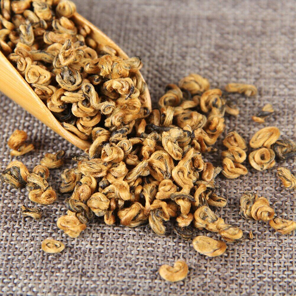 HelloYoung TeaYunnan Golden Spiral Chinese Black Tea Dianhong Red Single Bud Red Tea 250g Secondary image