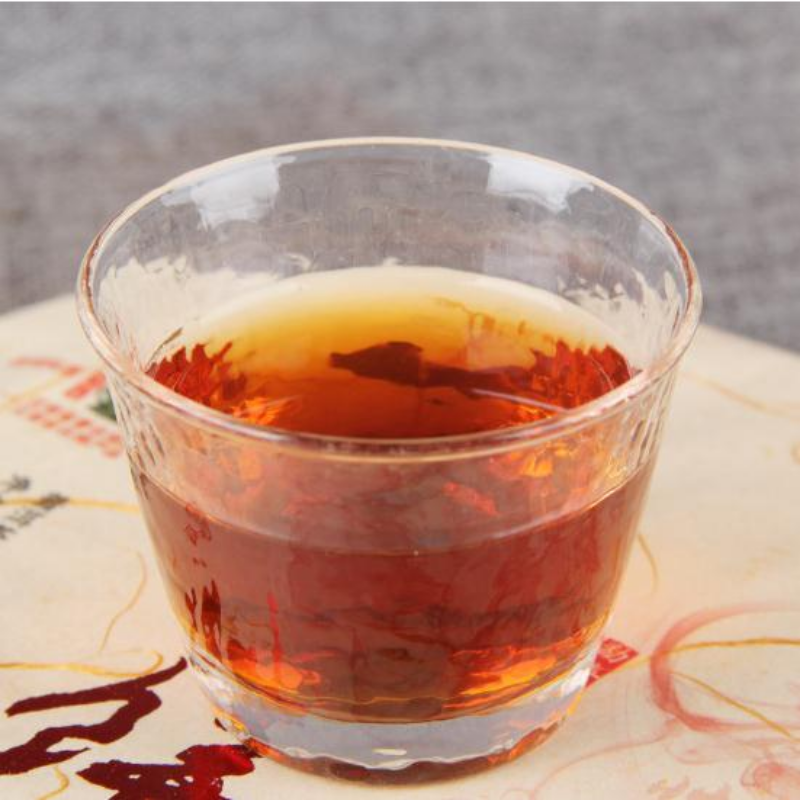 357g Menghai Ripe Puerh Tea Cake Gongbing Pu-erh Cooked Tea Yunnan Old Pu'er Tea
