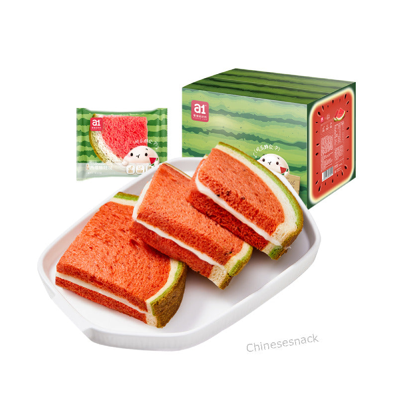 480g a1 WATERMELON Shaped Colored Flavored Breads Toasts Kid's Cute Gift Present Main image