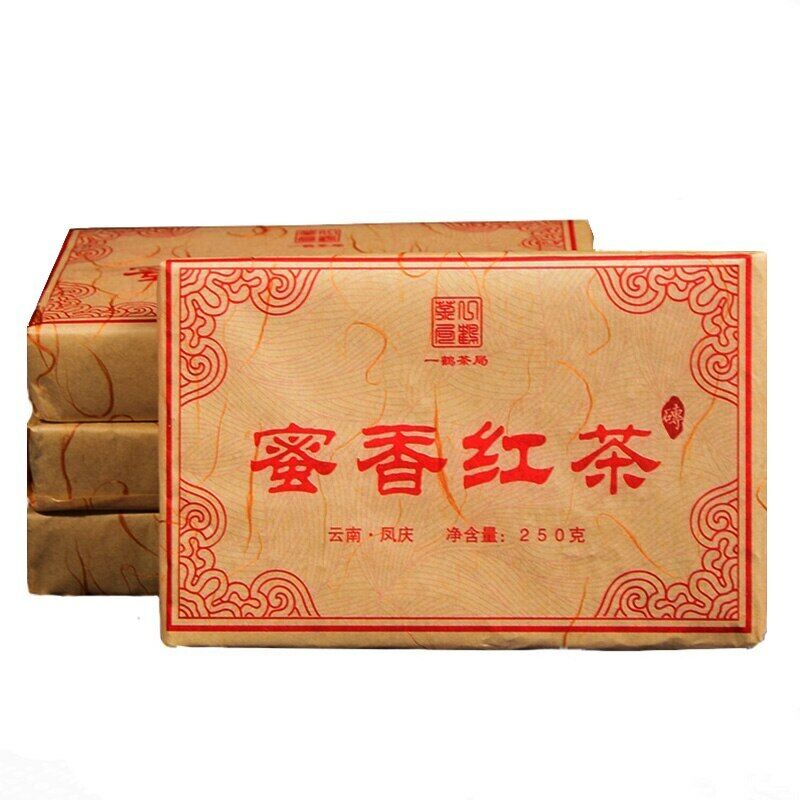 HelloYoung TeaFengqing Dian Hong Golden Buds Dianhong Dian Hong Yunnan Black Tea Brick 250g