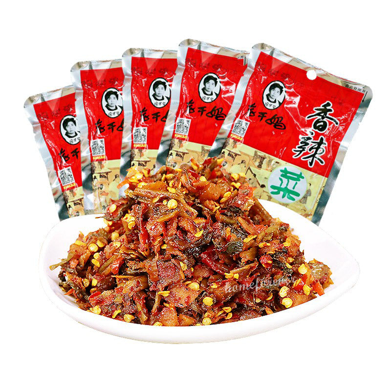 5 Bags LAOGANMA Xianglacai Spicy Pickled Chili Chinese Food 老干妈香辣菜下饭菜榨菜咸菜家乡的味道 Main image