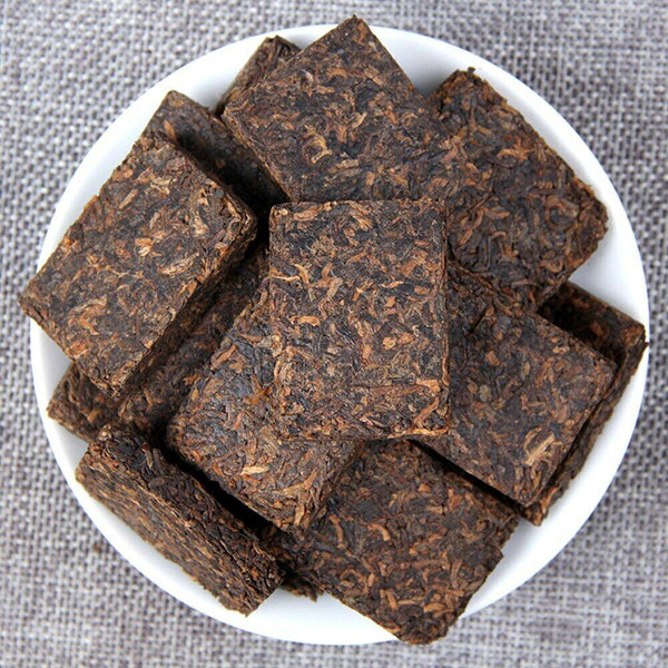 HelloYoung Gold Brick Ripe Pu er Tea Yunnan Date Fragrant Small Square Shu Puerh 100g