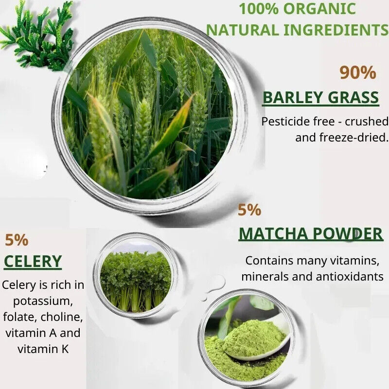 Barley Grass Powder 100% Pure & Organic 20Pcs Pure Organic Barley