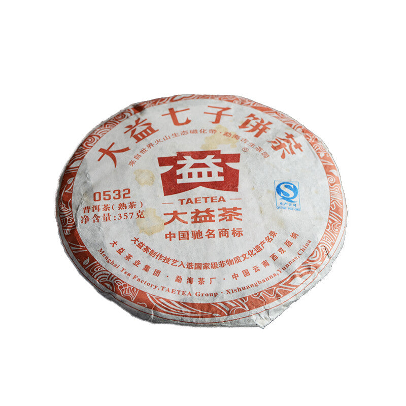 HelloYoungTea 2012 Yr TAETEA 0532 Batch 201 Shu Pu Er Ripe Puer Tea 357g Dayi Puerh Tea Cake 2012年大益0532 201批 熟普洱 357克 大益普洱茶饼
