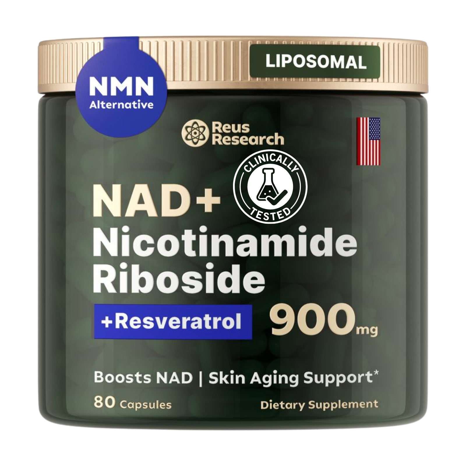 NAD+ Supplement Energie, Fokus Booster Nicotinamid Ribosid Main image