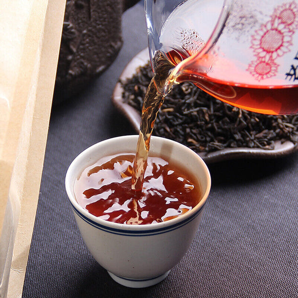 HelloYoung YUNNAN LAOTONGZHI PU'ER TEA Loose Puer Tea Ripe Haiwan Tea 500g/1.1lb