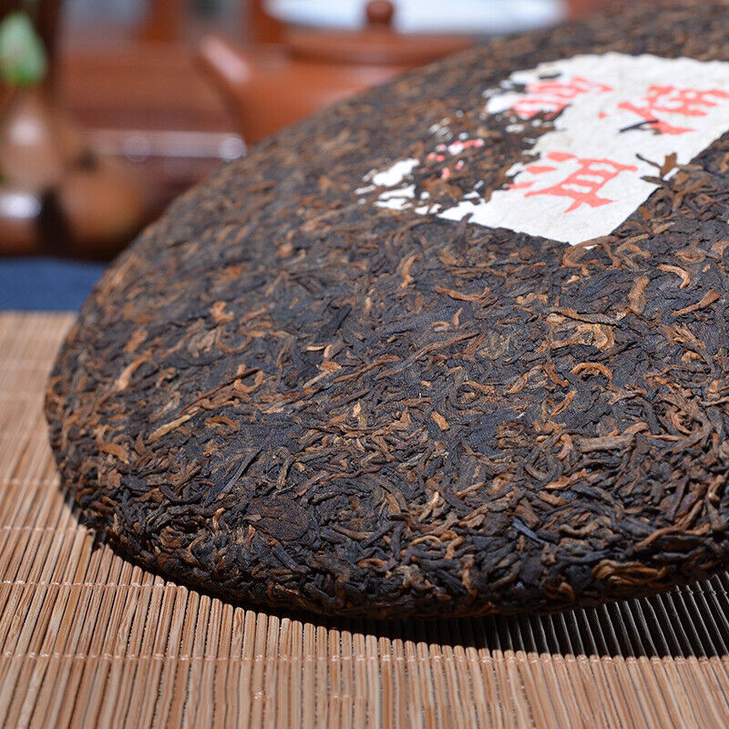 HelloYoung Menghai Puerh Ripe Tea Cake Black Tea Health Care Yunnan Palace Pu'er Tea 357g