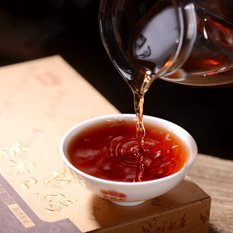 HelloYoung Haiwan Lao Tong Zhi 9908 Ripe Pu'er Lao Cha Tou Old Brick Shu Puer Tea 500g