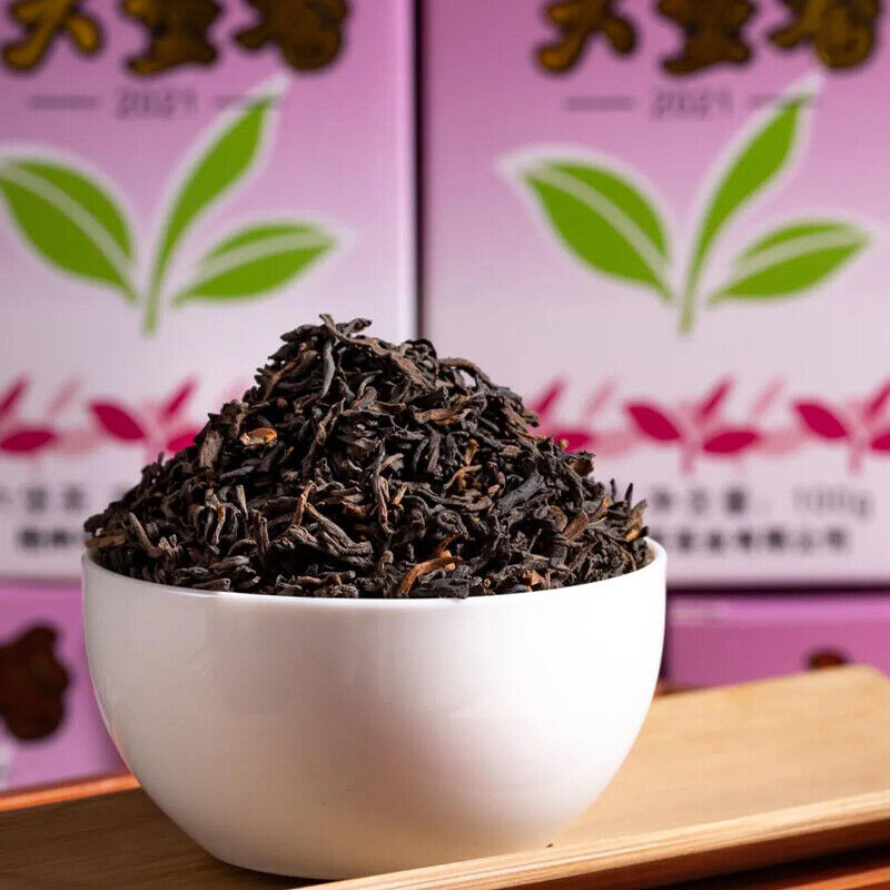 HelloYoung CHINATEA Brand Purple Box Lao Ba Zhong Cha Liu Bao Hei Cha Dark Tea Loose 100g