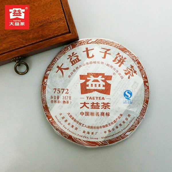HelloYoung yr TAETEA Menghai 7572 Batch 202 Ripe Puer Dayi Shu Puerh 357g