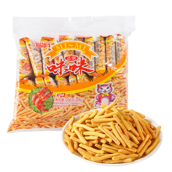 10g*20bag Mimi shrimp bars casual childhood snack Chinese specialty snacks
