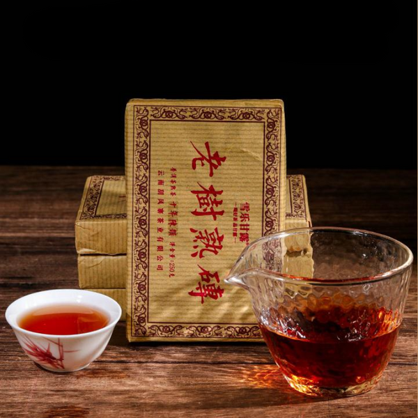 1000g Yunnan Ripe Puerh Brick Tea 10 Years Aged Pu-erh Cooked Tea Old Pu'er Tea
