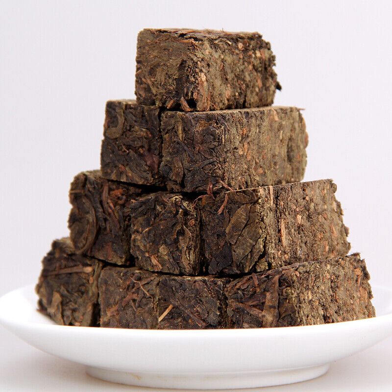 HelloYoung Anhua Dark Tea Instant Hei Cha Mini Brick Fu Zhuan Golden Flower Tea 200g