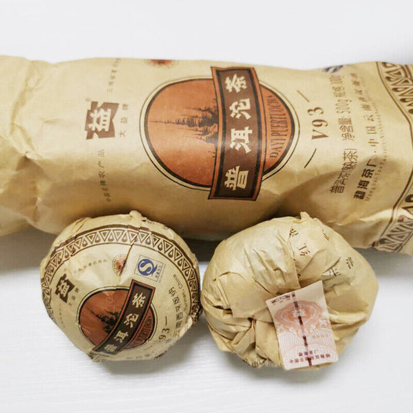 HelloYoung TAETEA V93 801 Yunnan MengHai Dayi Puer Tuocha Premium Ripe Pu Er Tuo Cha