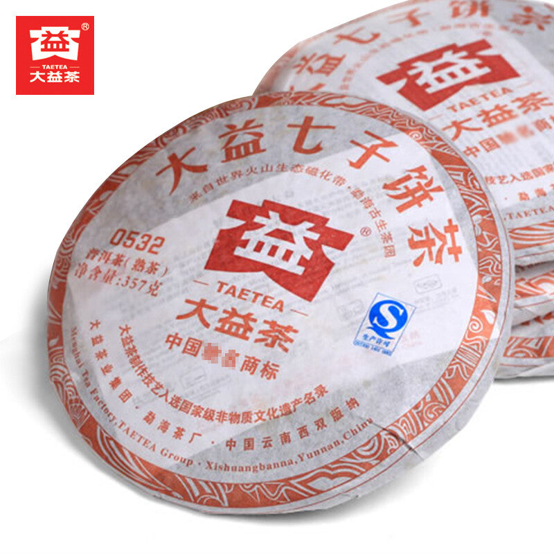 357g Top-grade Menghai Dayi Pu-erh Tea Ripe Puer Tea Cake