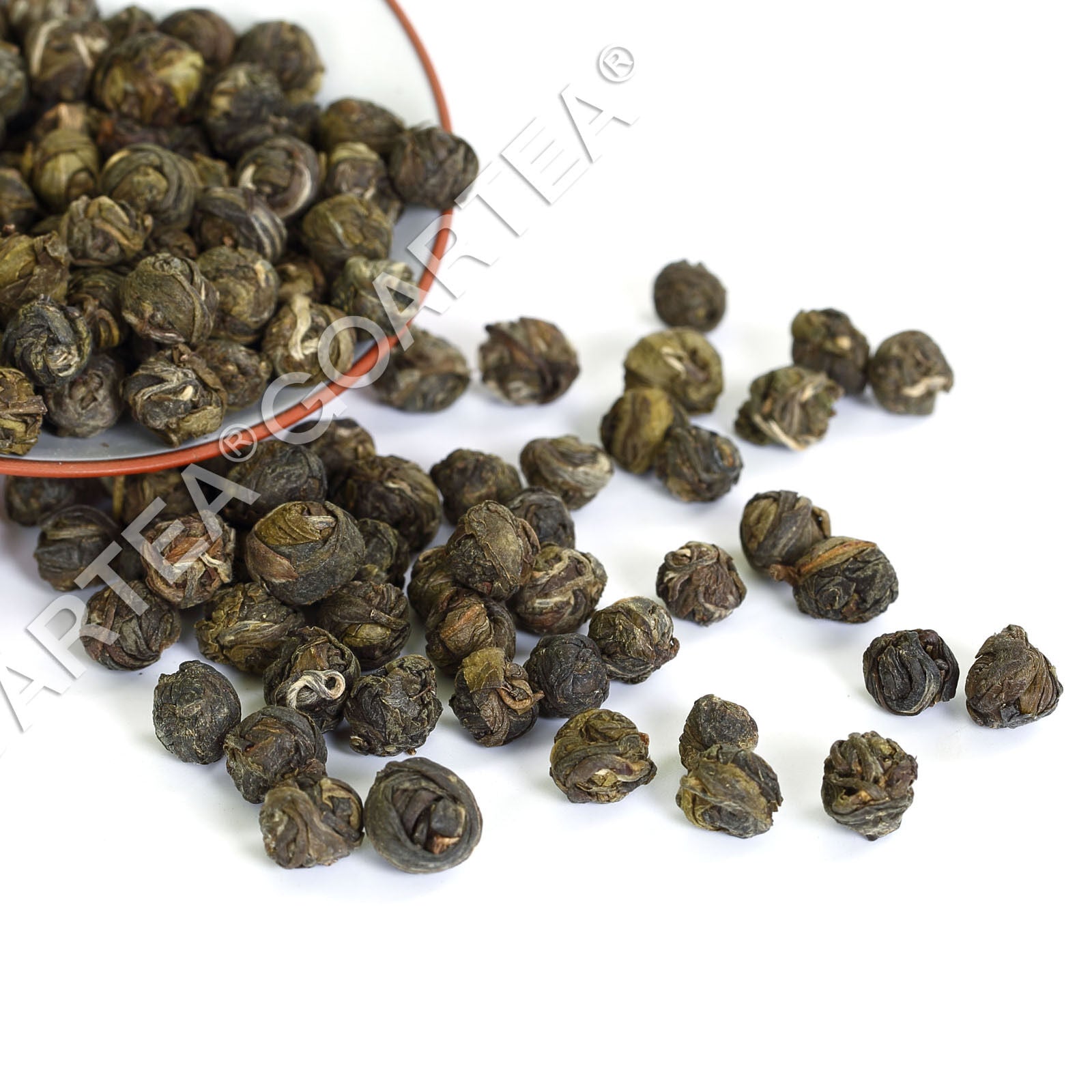 GOARTEA 60Pcs*8g Premium Jasmintee Jasmine Dragon Pearl Tea Jasmin Grüner Tee